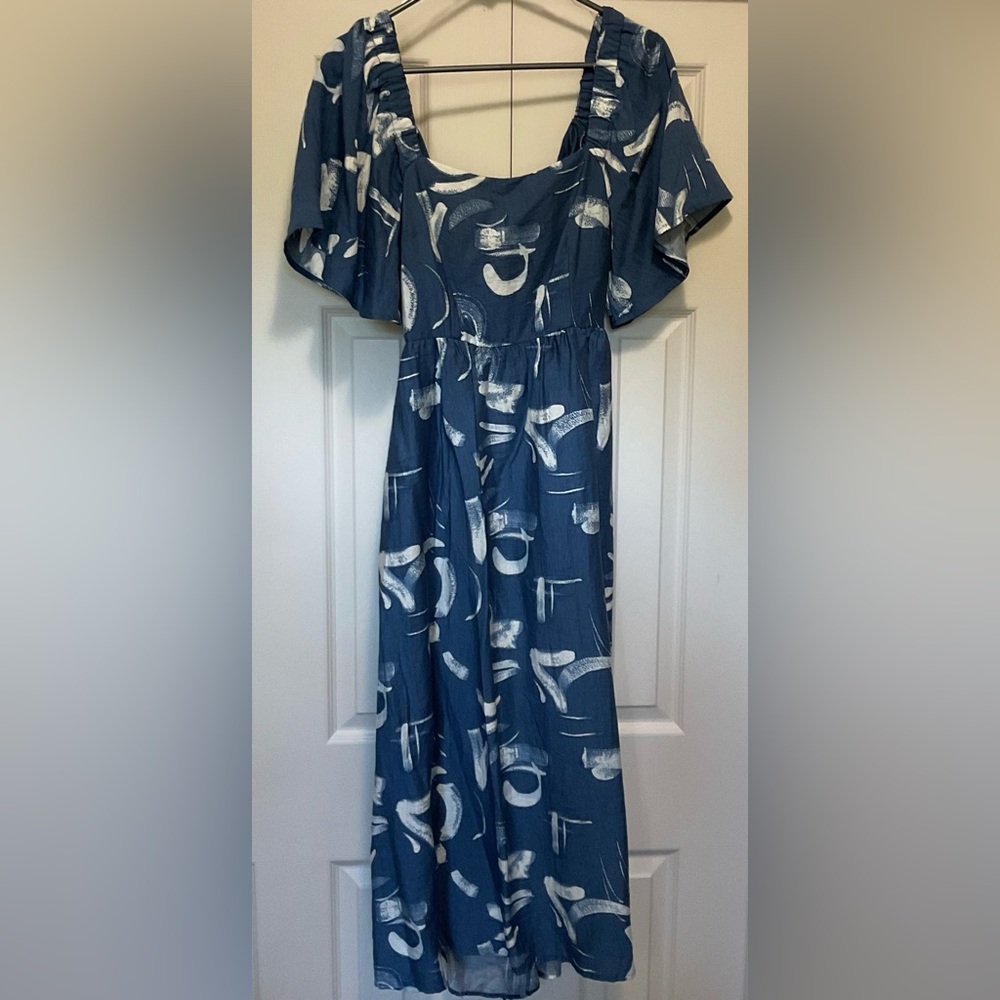 A New Day Blue and White Maxi Dress